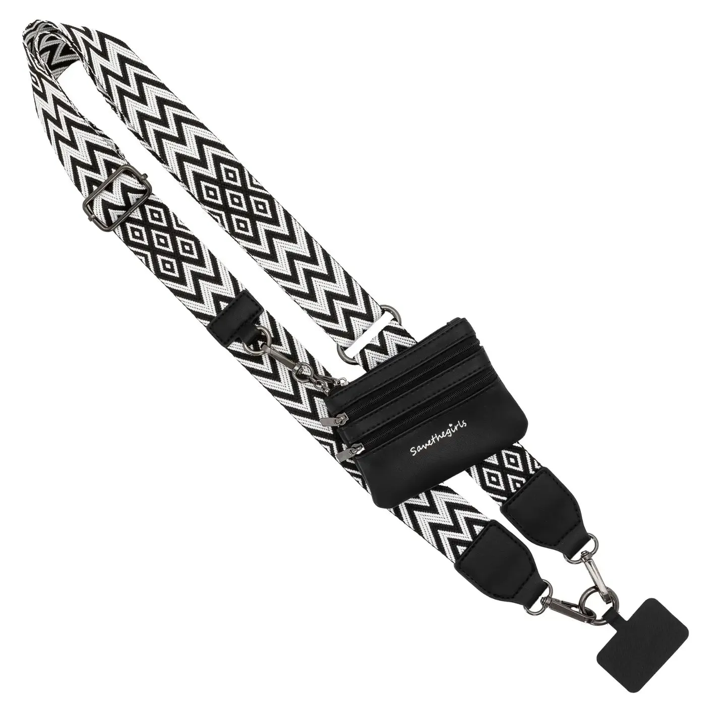 Clip & Go Crossbody Phone Lanyard - Chevron