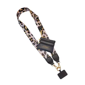 Clip & Go Crossbody Phone Lanyard - Lavender Leopard