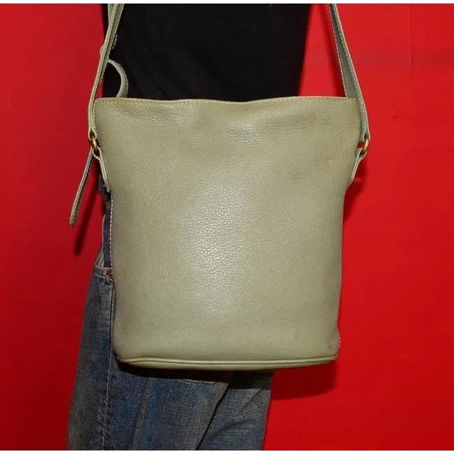 Coach Vintage Pursesdesigner Purses Sage Green Buttery Soft Leather And Brass Hardware Cross Body Ba