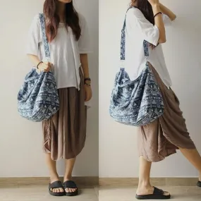 Cotton Canvas Bohemian Messenger Bag