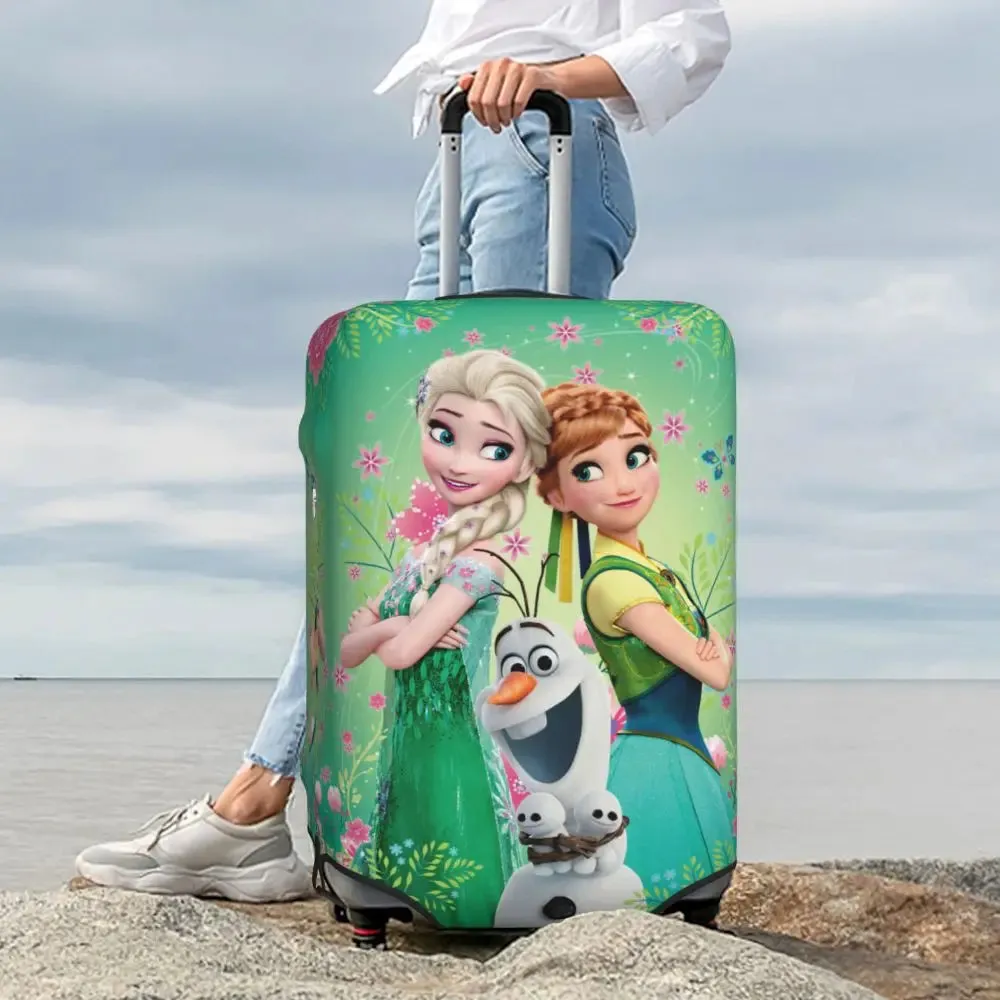 Custom Cartoon Frozen Princess Luggage COVER ONLY  Travel Suitcase Protective Covers Fits 18-32 Inch