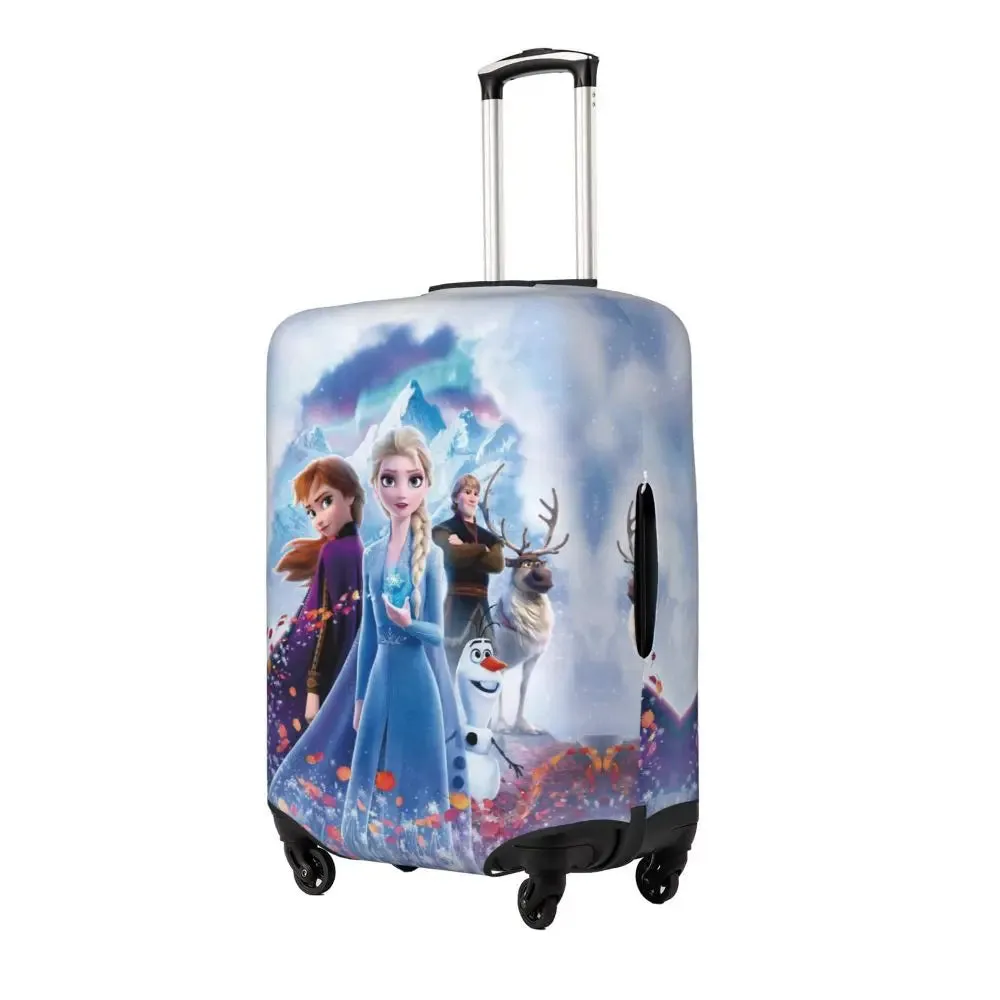 Custom Cartoon Frozen Princess Luggage COVER ONLY  Travel Suitcase Protective Covers Fits 18-32 Inch