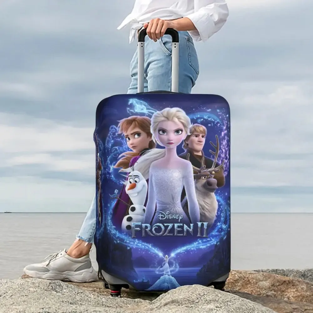 Custom Cartoon Frozen Princess Luggage COVER ONLY  Travel Suitcase Protective Covers Fits 18-32 Inch