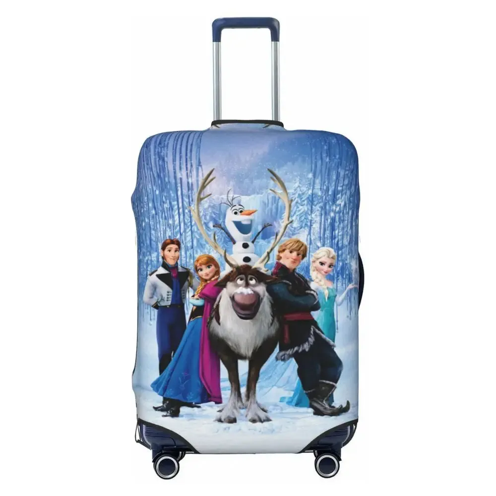 Custom Cartoon Frozen Princess Luggage COVER ONLY  Travel Suitcase Protective Covers Fits 18-32 Inch