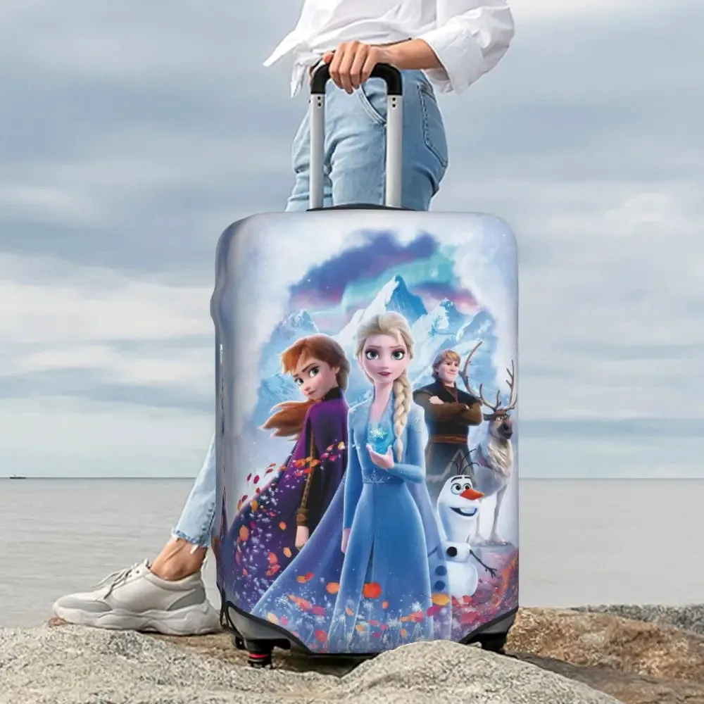 Custom Cartoon Frozen Princess Luggage COVER ONLY  Travel Suitcase Protective Covers Fits 18-32 Inch