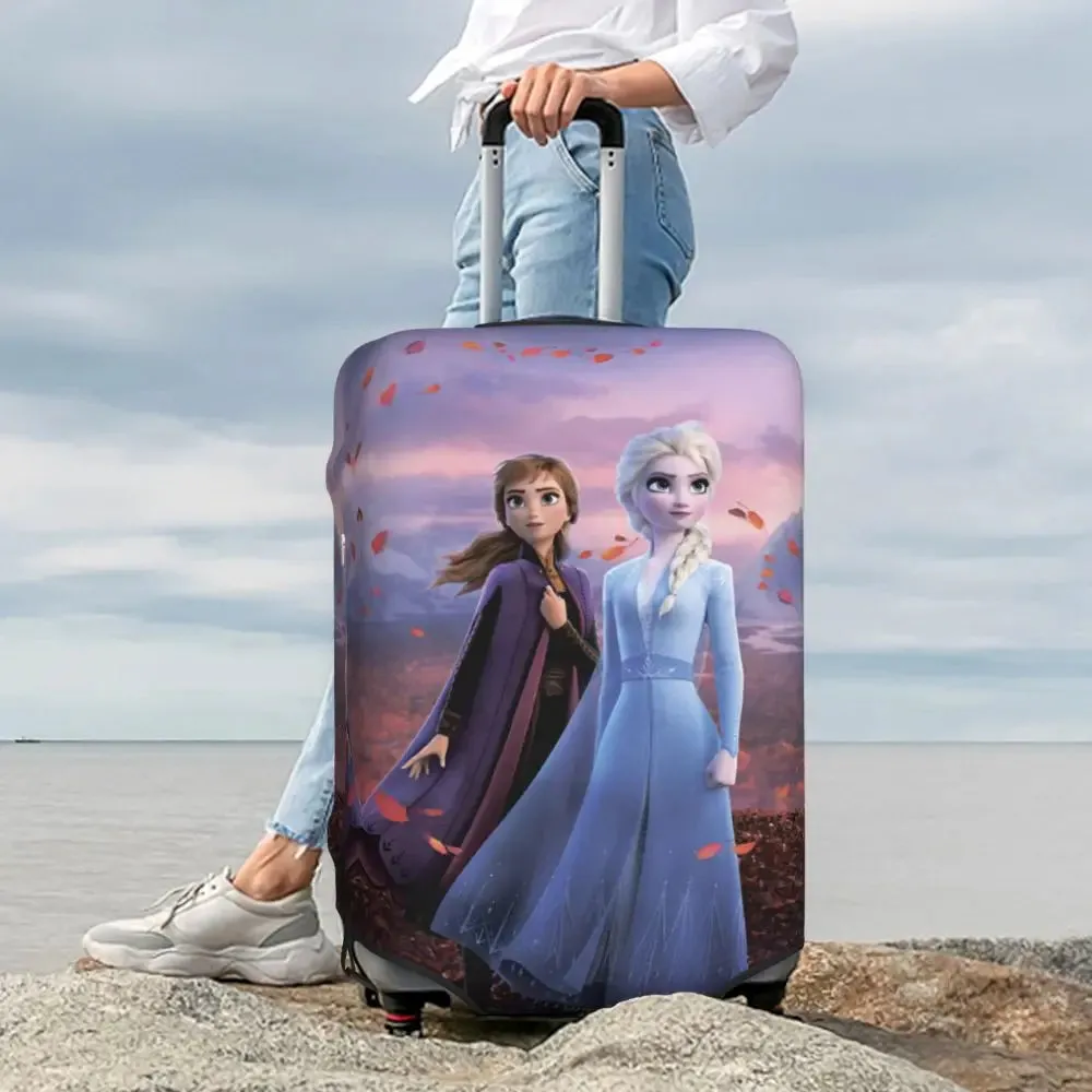 Custom Cartoon Frozen Princess Luggage COVER ONLY  Travel Suitcase Protective Covers Fits 18-32 Inch