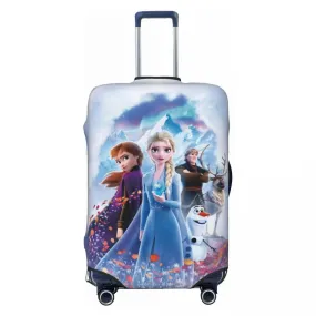 Custom Cartoon Frozen Princess Luggage COVER ONLY  Travel Suitcase Protective Covers Fits 18-32 Inch