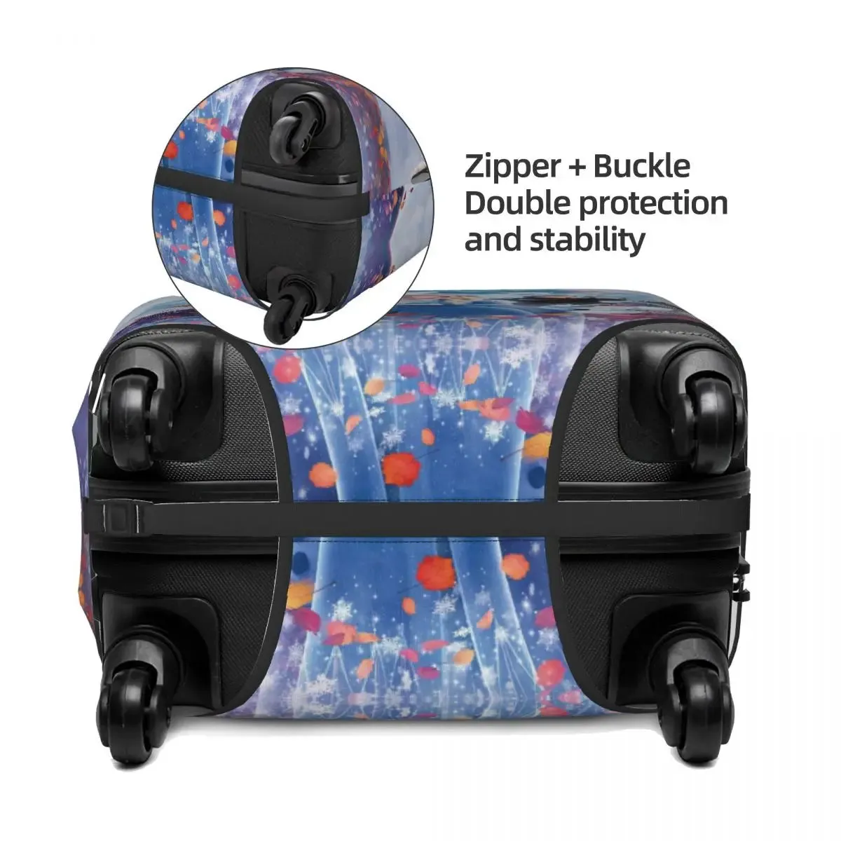 Custom Cartoon Frozen Princess Luggage COVER ONLY  Travel Suitcase Protective Covers Fits 18-32 Inch