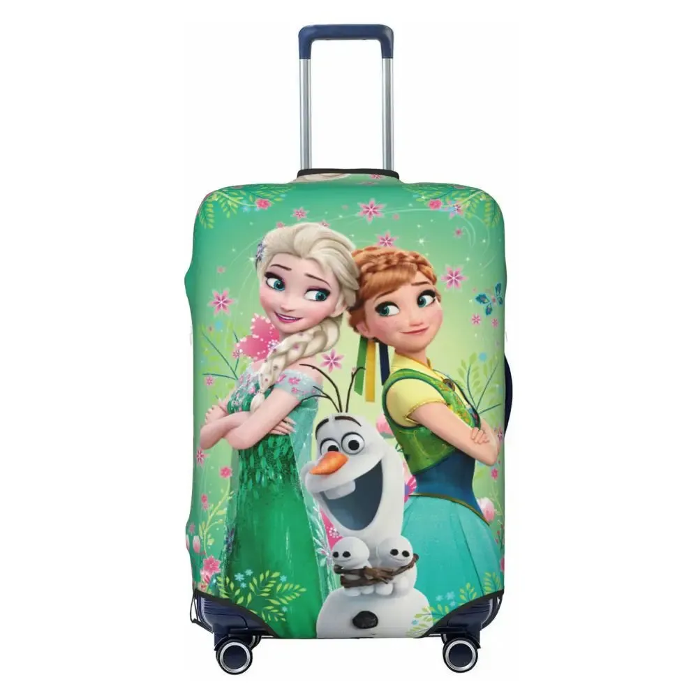 Custom Cartoon Frozen Princess Luggage COVER ONLY  Travel Suitcase Protective Covers Fits 18-32 Inch