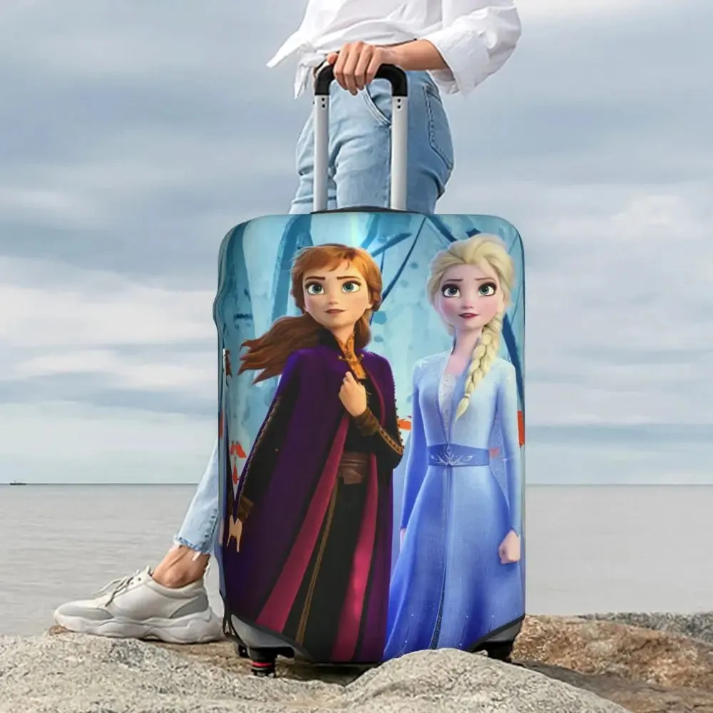 Custom Cartoon Frozen Princess Luggage COVER ONLY  Travel Suitcase Protective Covers Fits 18-32 Inch