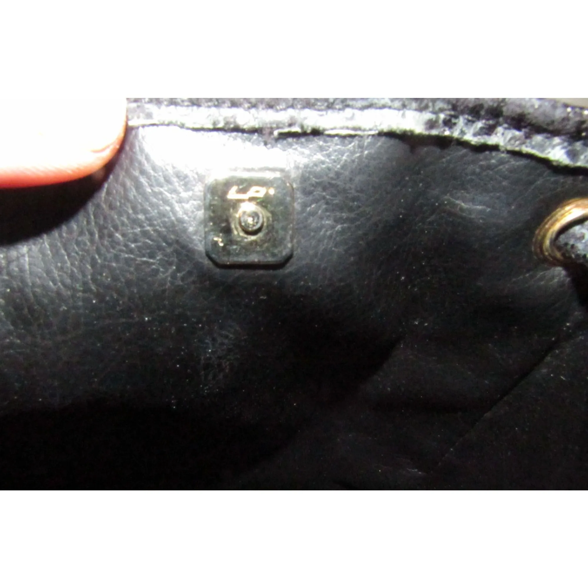 Fendi SAS multi-colored logo on black leather mini backpack/bucket