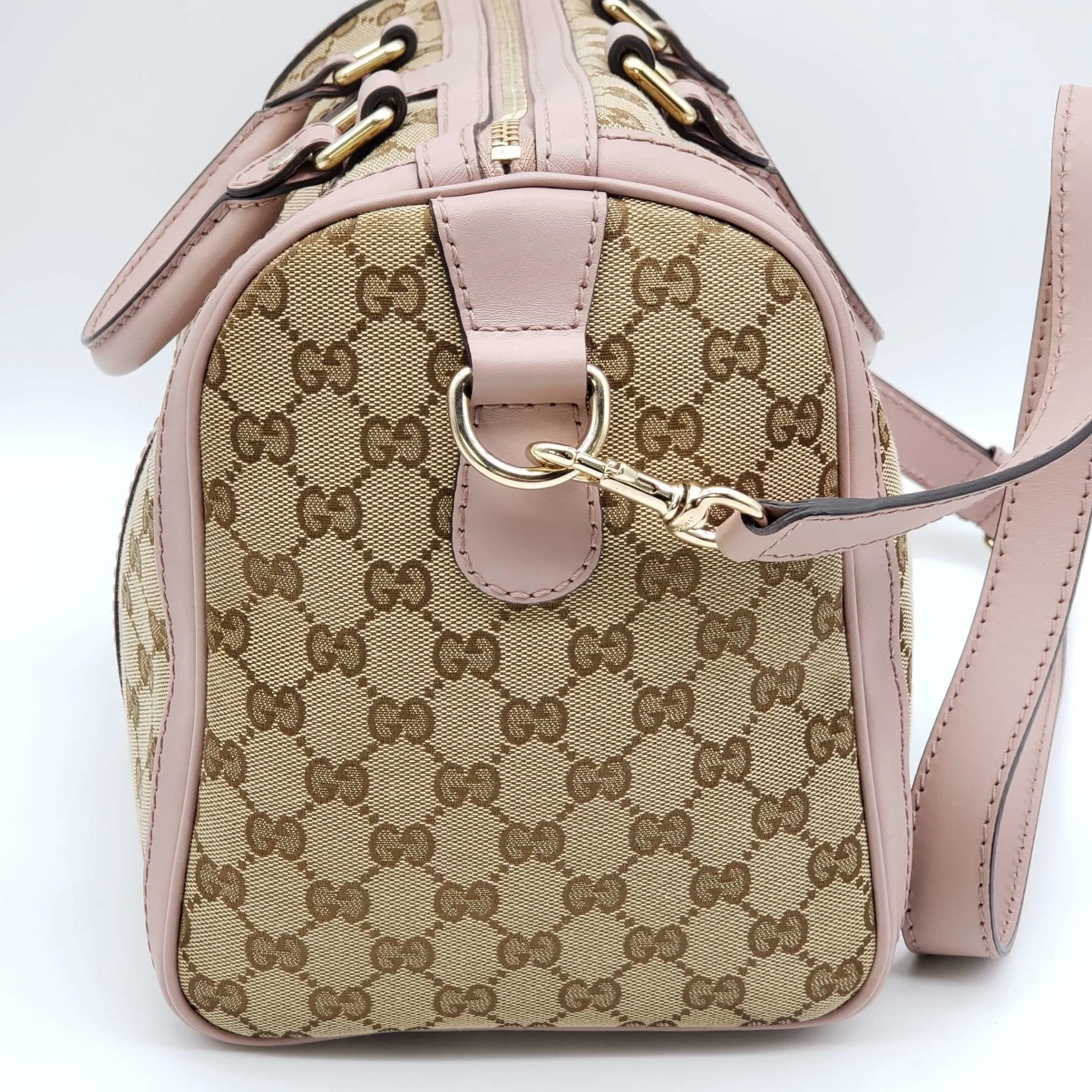 Gucci Canvas Vintage Medium Boston Shoulder, Crossbody & Hand Bag