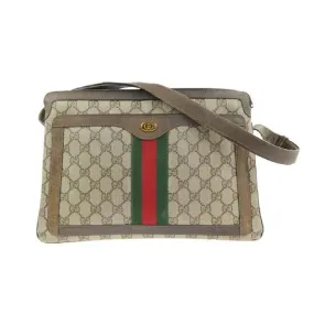 Gucci Portfolio Guccissima Print Coated Canvasleather Multi Compartment Brown Gg Canvas Shoulder Bag