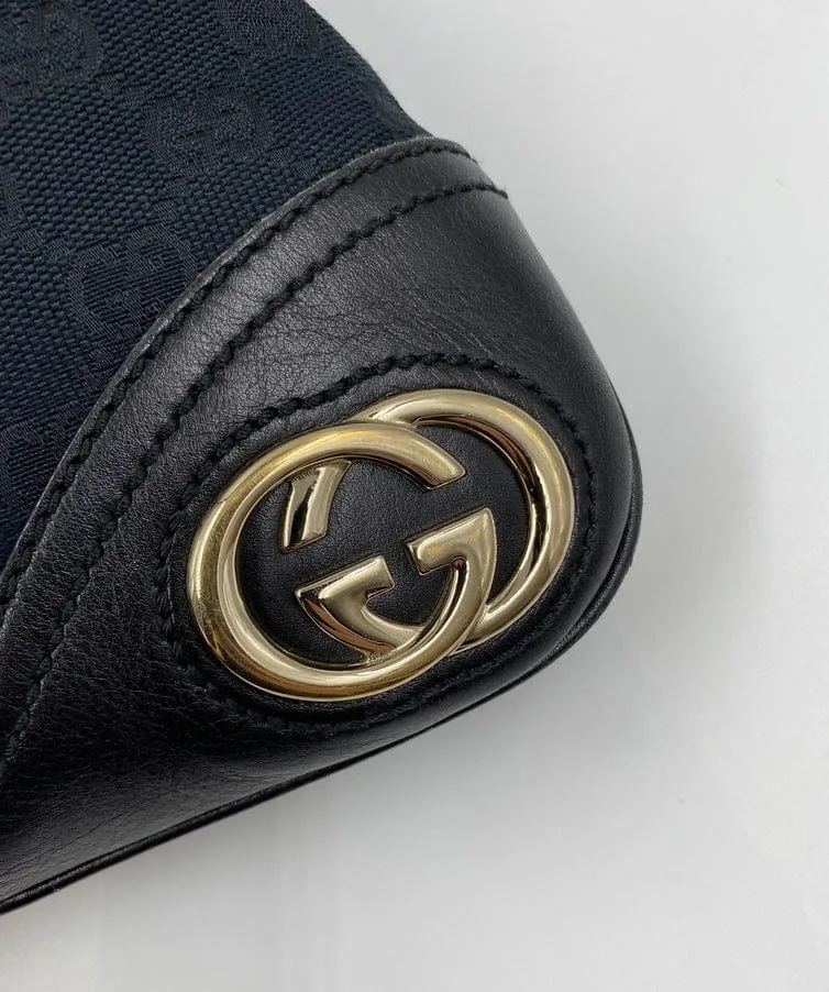 Gucci Vintage Canvas Hobo Tote