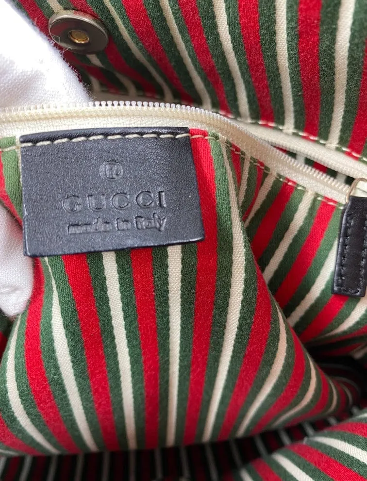 Gucci Vintage Canvas Hobo Tote
