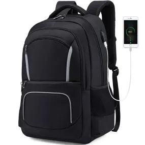 Men's Outdoor Large Capacity Backpack with USB Charging Port Waterproof Commerical Commute Bag Working Bag