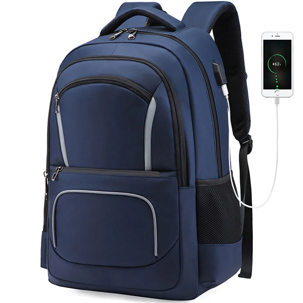 Men's Outdoor Large Capacity Backpack with USB Charging Port Waterproof Commerical Commute Bag Working Bag