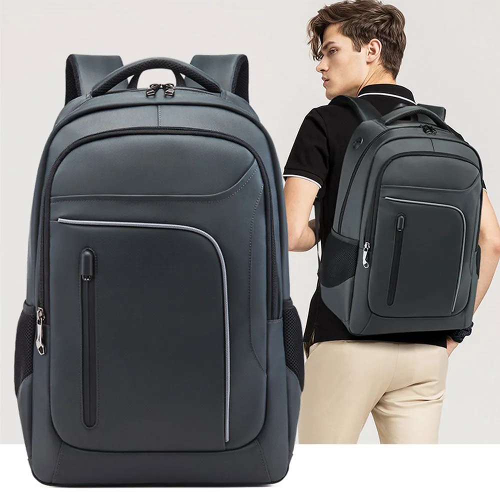 School Laptop Backpack with USB Charging Port Boys Men Commercial Bag Lightweight Travel Bag