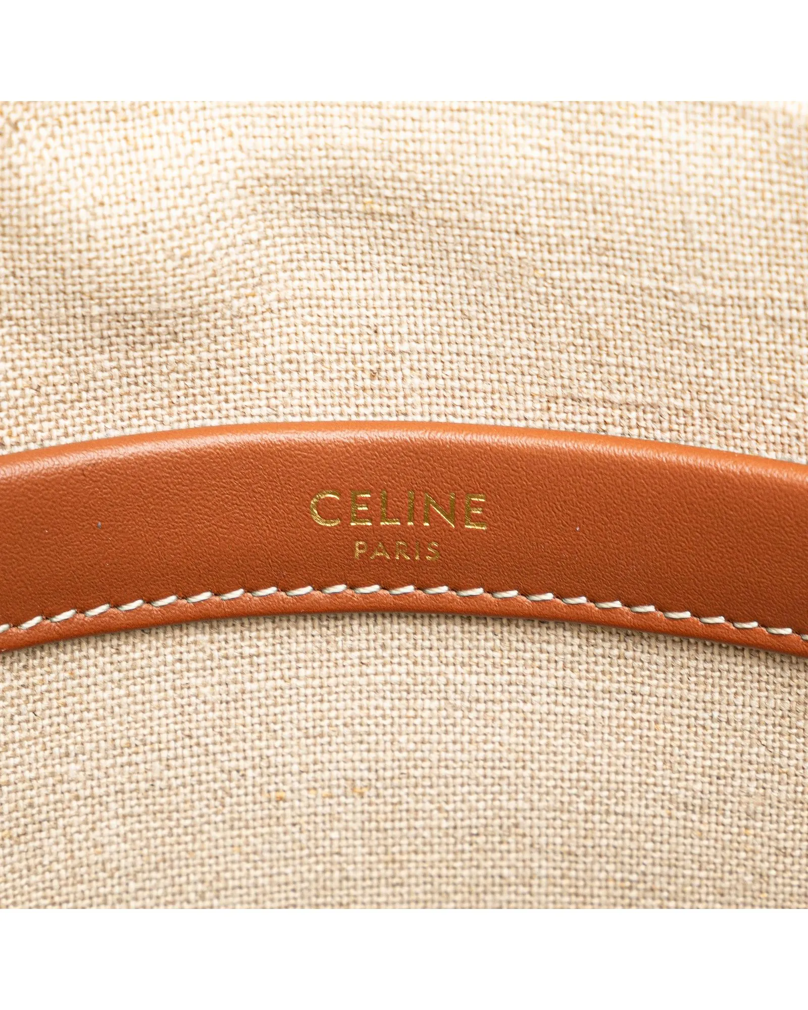 Small Cabas Thais Canvas Satchel with Leather Strap