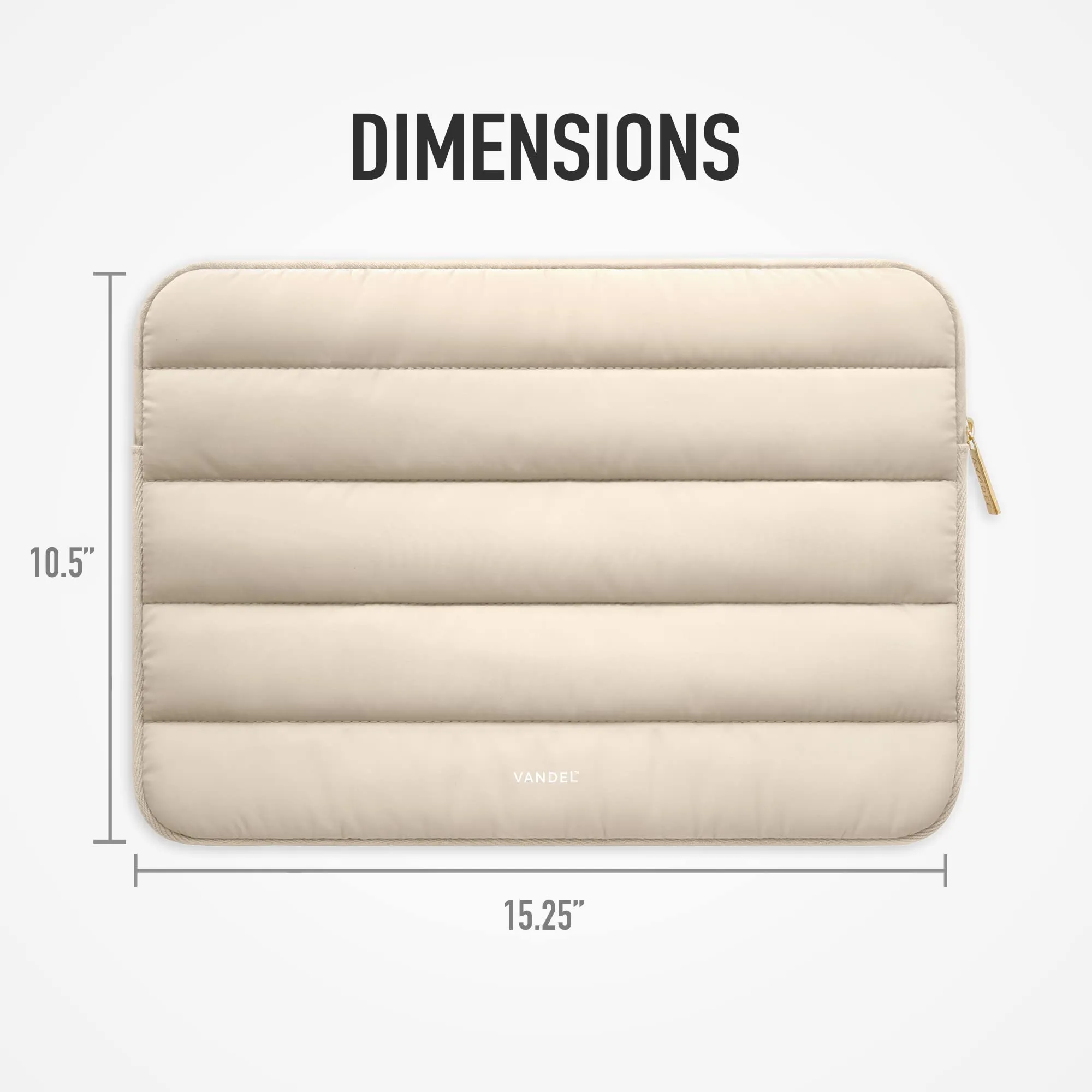 Vandel - The Original Puffy Laptop Sleeve 15-16 Inch Sleeve / Case Cover Sand
