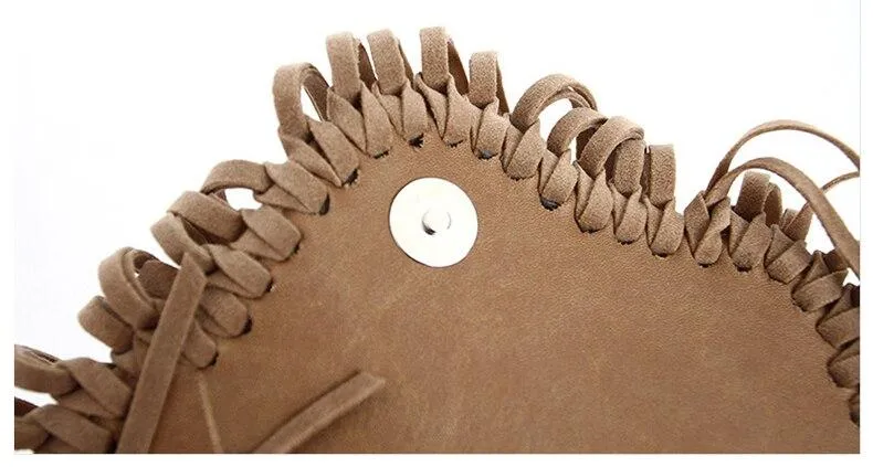 Womens' Pouch Tassel Shoulder Bag Vintage Handbag Crossbody Bags for Women Large Capacity Messenger Bags
